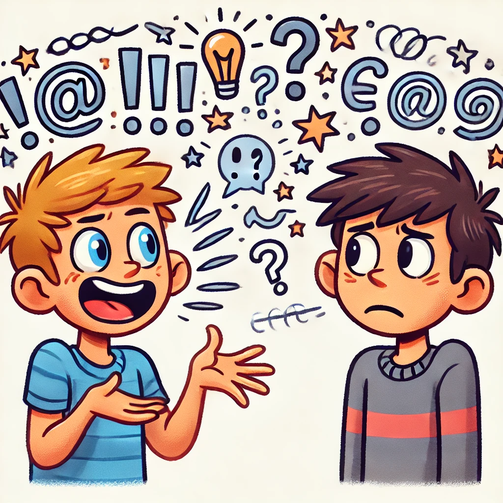 cartoon of two boys talking representing Southern Phrases Northerners Don't Understand