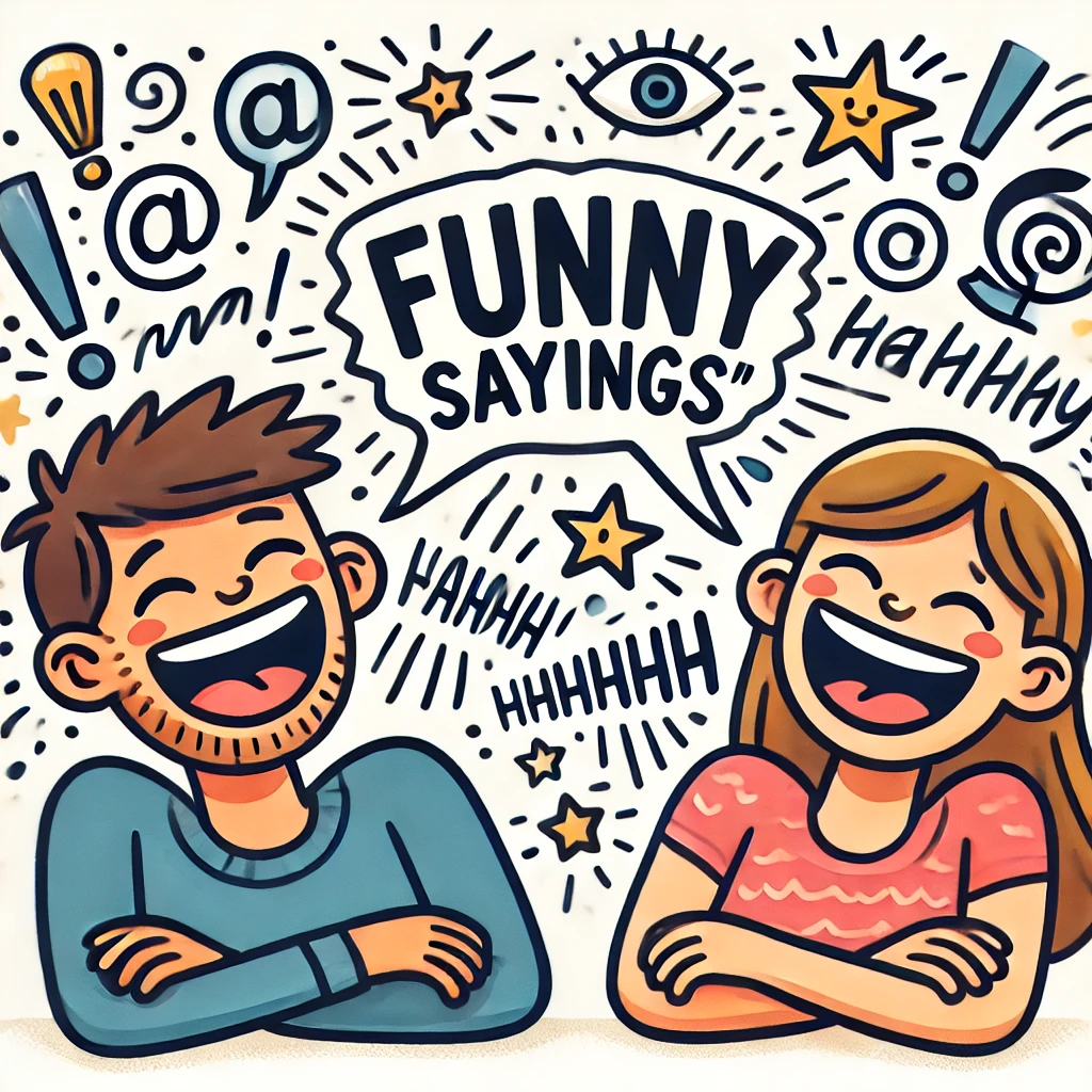 a boy and girl laughing representing funny southern phrases. 